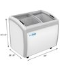 Koolmore Commercial Ice Cream Freezer Display Case, Glass Top Chest Freezer with 3 Storage Baskets MCF-9C